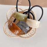 Fashion Elastic Hair Band Women Hair Ties Elegant Acetate Hair Rubber Band Hair Ties Girls Hair Accessories Elastic Hair Band