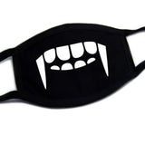 Korean Funny Expression Smile Creative Mouth Face Mask For Mouth Black Kpop Unisex Kawaii Face Mouth Muffle Mask Cotton Fashion