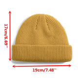 Hot Sale Daily Fisherman Beanie Hat Unisex Sailor Style Autumn Beanie Ribbed Knitted Hats For Men Women Short Melon Winter Hat