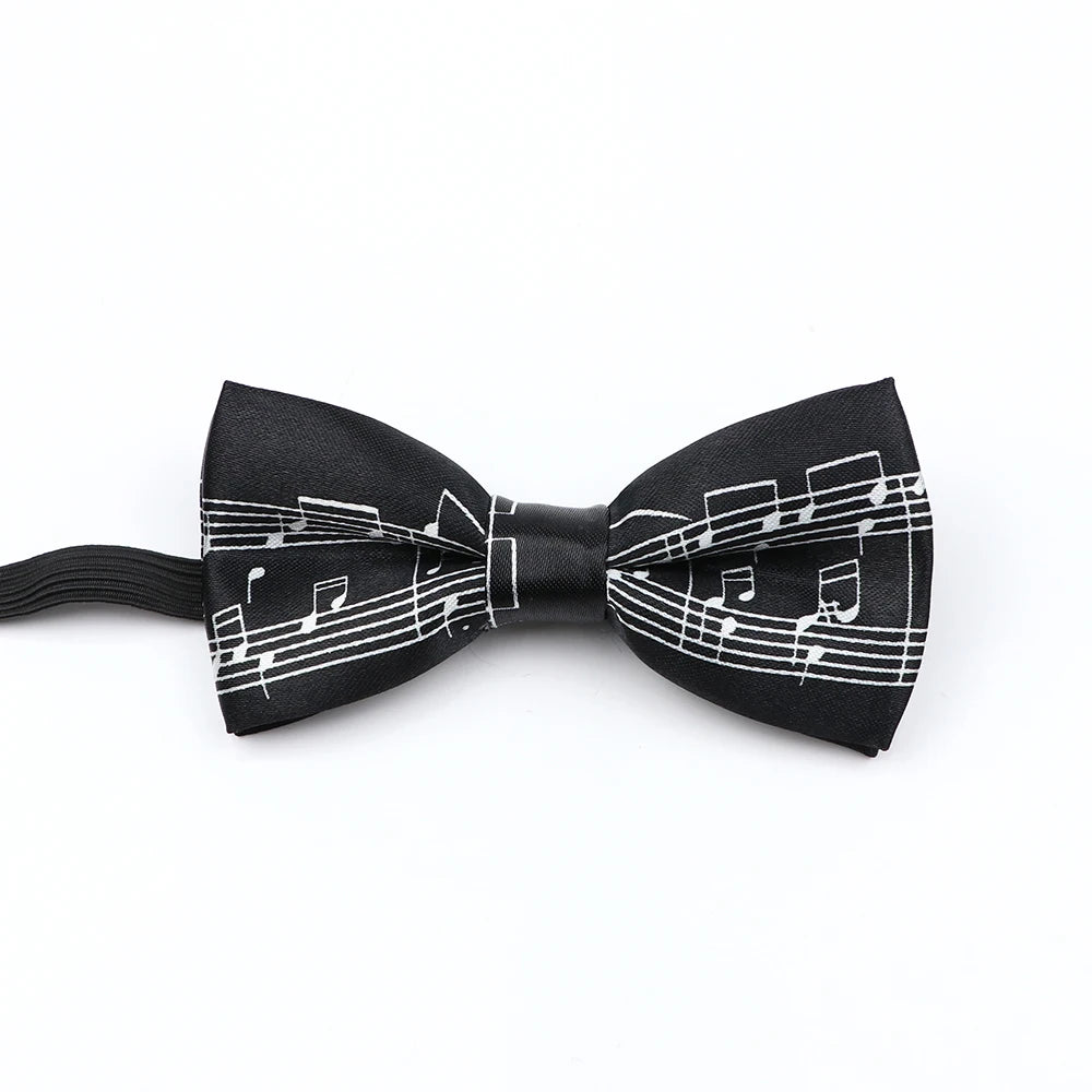 Musical Note Bow Tie Guitar Piano Stave Adult Children Bowtie Novelty Handmade Butterfly Wedding Party Men Gift Accessories