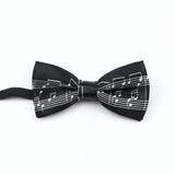 Musical Note Bow Tie Guitar Piano Stave Adult Children Bowtie Novelty Handmade Butterfly Wedding Party Men Gift Accessories