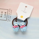 2pcs New Cute Cartoon Christmas Elk Elastic Hair Bands Rubber Hair Rope Tie Girls Hair Scrunchie Ponytail Holder Gum Accessories