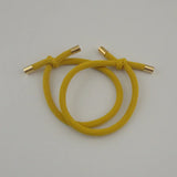 10PCS 5mm Knotted Twilled Elastic Hair Bands Golden Ends Hair Ties for fashion girls elasticity ponytail holders hair scrunches