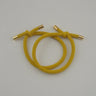 10PCS 5mm Knotted Twilled Elastic Hair Bands Golden Ends Hair Ties for fashion girls elasticity ponytail holders hair scrunches