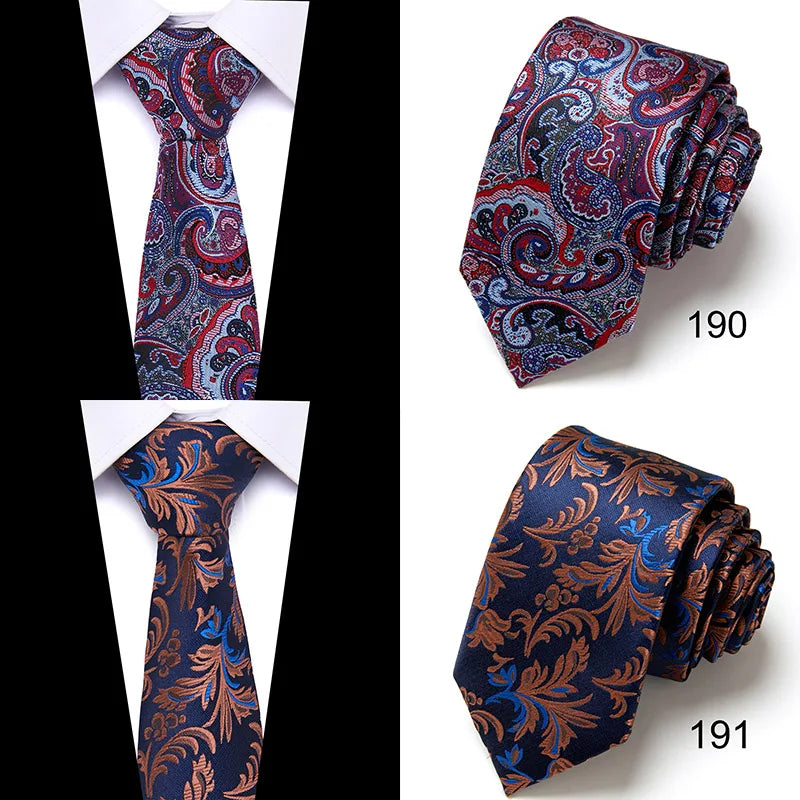 Brand Ties for Men Floral Cotton  Wedding Black Tie 7cm Gravatas Corbatas Fashion Casual Printed Tie Necktie Cravate