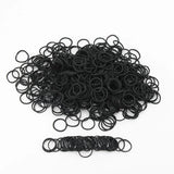 Mini Rubber Bands black Elastic Hair Bands Soft Hair Elastics Ties Bands for Office Supplies School Home 0.6*0.9
