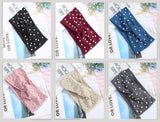 AWAYTR Women's Headbands Pearls Head Bands Knitted Turban Bandana Autumn Winter Elastic Hairband Warm Hair Accessories Headdress
