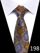 New Style Fashion Men's Tie 7.5 cm Blue Necktie Green & Orange Gravatas For Men Paisley Floral Fit Wedding Workplace