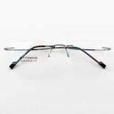 Titanium Eyeglasses Rimless Optical Ultralight Glasses Frame No Screw Prescription Spectacle Frameless Glasses Eyeglasses B2