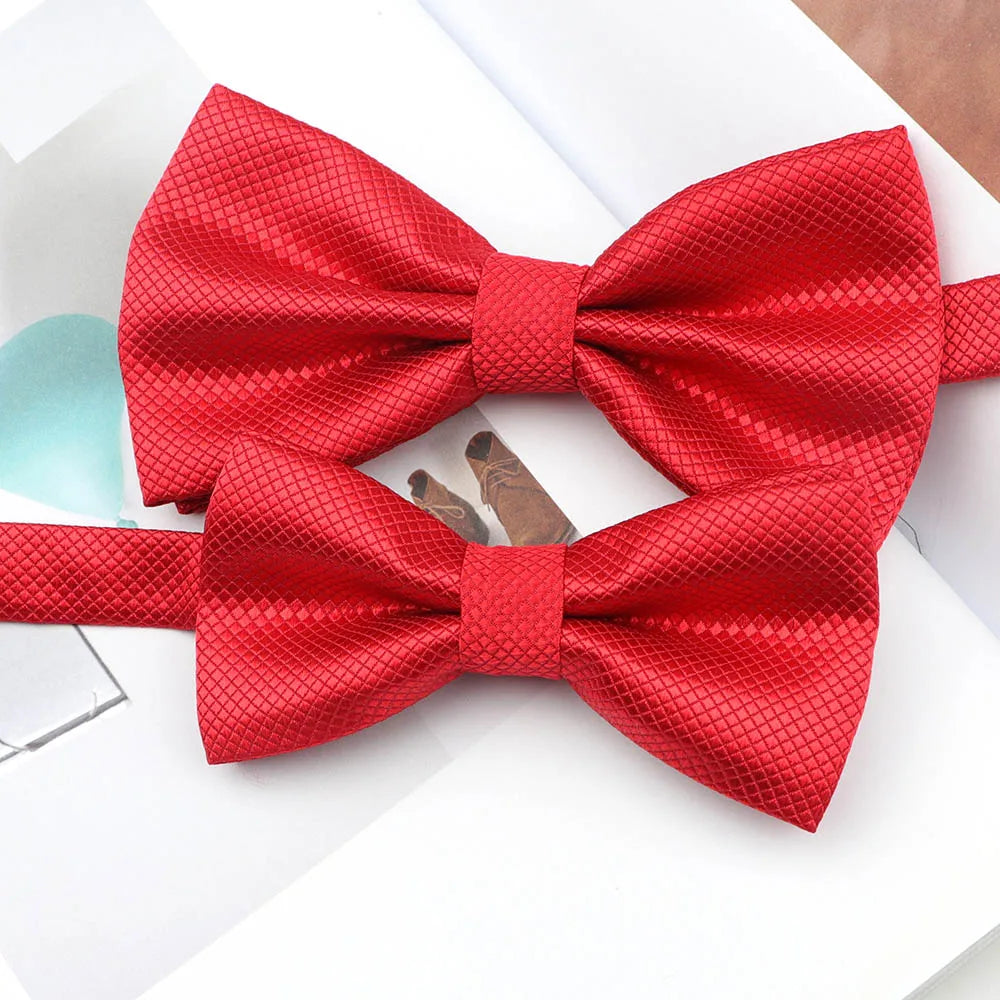 Solid Colorful Parent-Child Bowtie Set Classic Cute Family Butterfly Party Dinner Wedding Design Cute bow tie Accessory NO.1-15