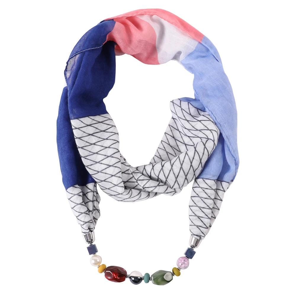 RUNMEIFA solid color Jewelry Statement Necklace Pendant Scarf Women Bohemia Neckerchief  Foulard Femme Accessories Hijab Stores