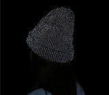 TOHUIYAN Reflective Knitted Hats Magical High Visibility Winter Warm Caps Women Men Bonnet Beanie Hat for Night Running Walking