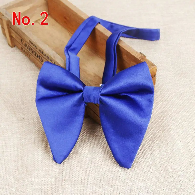 2019 Hot Sale Men's Fashion Big Suits Red Navy Bow Ties For Man Wedding Designer Solid Woven Bowknot Butterfly Tie 9colors