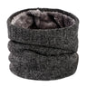 Winter Scarf for Men Fleece Ring Bandana Knitted Warm Solid Scarf Women Neck Warmer Thick Cashmere Hot Handkerchief Ski Mask