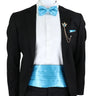 New Fashion Mens Cummerbund Bow Tie Brooch Set Black Red Blue   Waist Seal For Formal Tuxedo Business Suit Dinner Accessories