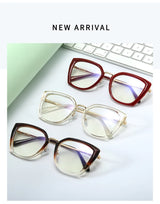 Blue Light Blocking Glasses Frame Women Fashion Eyewear Prescription UV400 Stylish Female Optical Spectacles Anti-Reflective