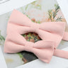 Mens Super Soft Downy Suede Parent-Child Bowtie Set Macarons Solid Color Classic Design Cute Butterfly Red Green Blue Pink Tie