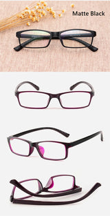 Men's And Women's Finished Myopia Glasses TR90 Frames And Aspherical Anti Blue Ray Photochromic Lenses SPH 0~-6.00 CYL 0~-2.00