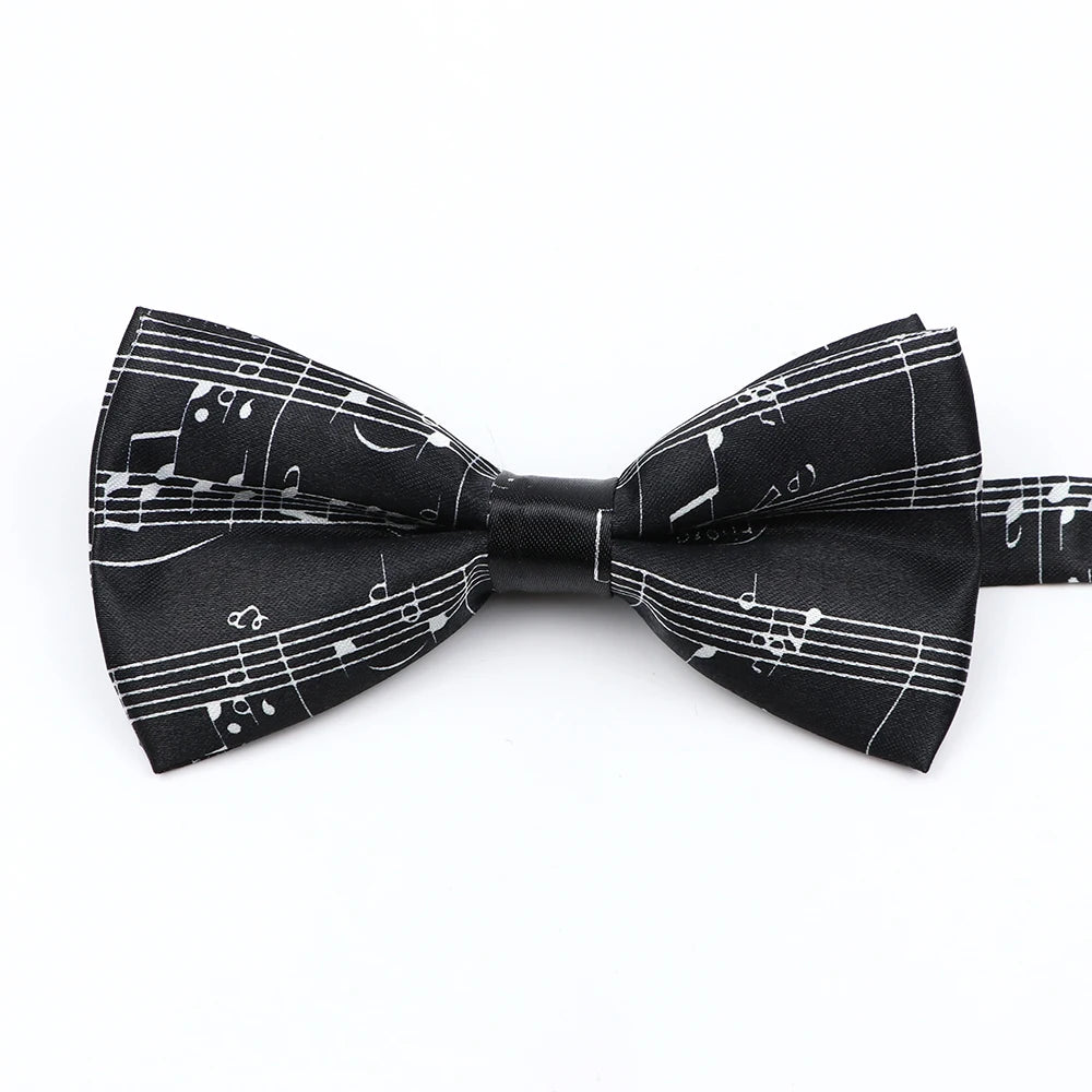 Musical Note Bow Tie Guitar Piano Stave Adult Children Bowtie Novelty Handmade Butterfly Wedding Party Men Gift Accessories