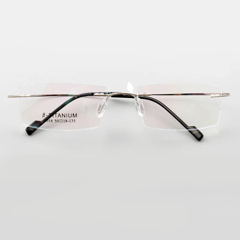 Titanium Eyeglasses Rimless Optical Ultralight Glasses Frame No Screw Prescription Spectacle Frameless Glasses Eyeglasses B2