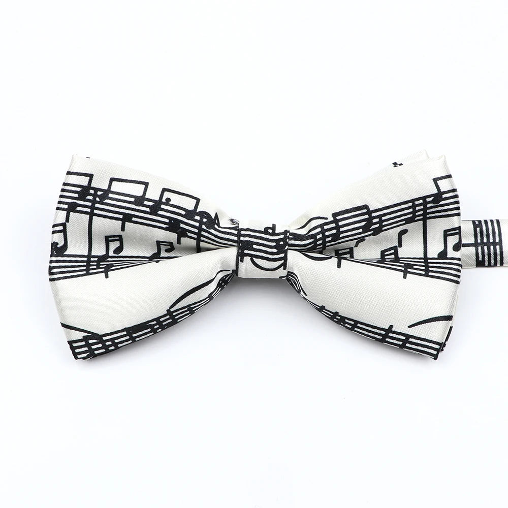 Musical Note Bow Tie Guitar Piano Stave Adult Children Bowtie Novelty Handmade Butterfly Wedding Party Men Gift Accessories