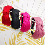 Fashion Top Knot Satin Headbands Wide Fabric Makeup Hairbands for Women Girls Ladies Washing Hair Hoops Bezel Hair Accessories