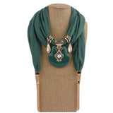 [RUNMEIFA]  New Design  Women Pendant Scarf Lady Necklace Scarves Wraps Retro nighthawk Tassels hip hop street scarf