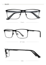 ZENOTTIC Men Titanium Alloy Optical Glasses Frame Fashion Male Square Eyewear Ultralight Metal Non-Prescription Eyeglasses
