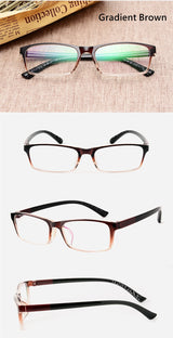 Men's And Women's Finished Myopia Glasses TR90 Frames And Aspherical Anti Blue Ray Photochromic Lenses SPH 0~-6.00 CYL 0~-2.00