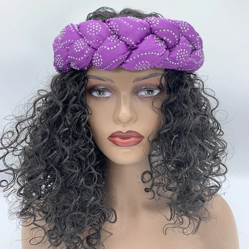 Bronzing Fabric Women's Headbands Elastic Braids Hair Bands Female Turban Cap Party Headwear Accessories Fashion Bandage Bandana