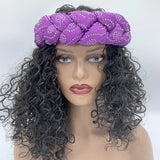 Bronzing Fabric Women's Headbands Elastic Braids Hair Bands Female Turban Cap Party Headwear Accessories Fashion Bandage Bandana