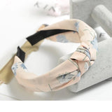 Women Elegant Top Knot Headband Print Dot Hairbands Girls Striped Plaid Flower Hair Hoop Fashion Hair Accessories FG0320