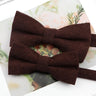 Mens Super Soft Downy Suede Parent-Child Bowtie Set Macarons Solid Color Classic Design Cute Butterfly Red Green Blue Pink Tie