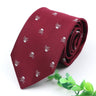 Skull Ties For Men New Casual Slim Classic Polyester Neckties Fashion Man Tie for Wedding Halloween Party Male tie Neckwear