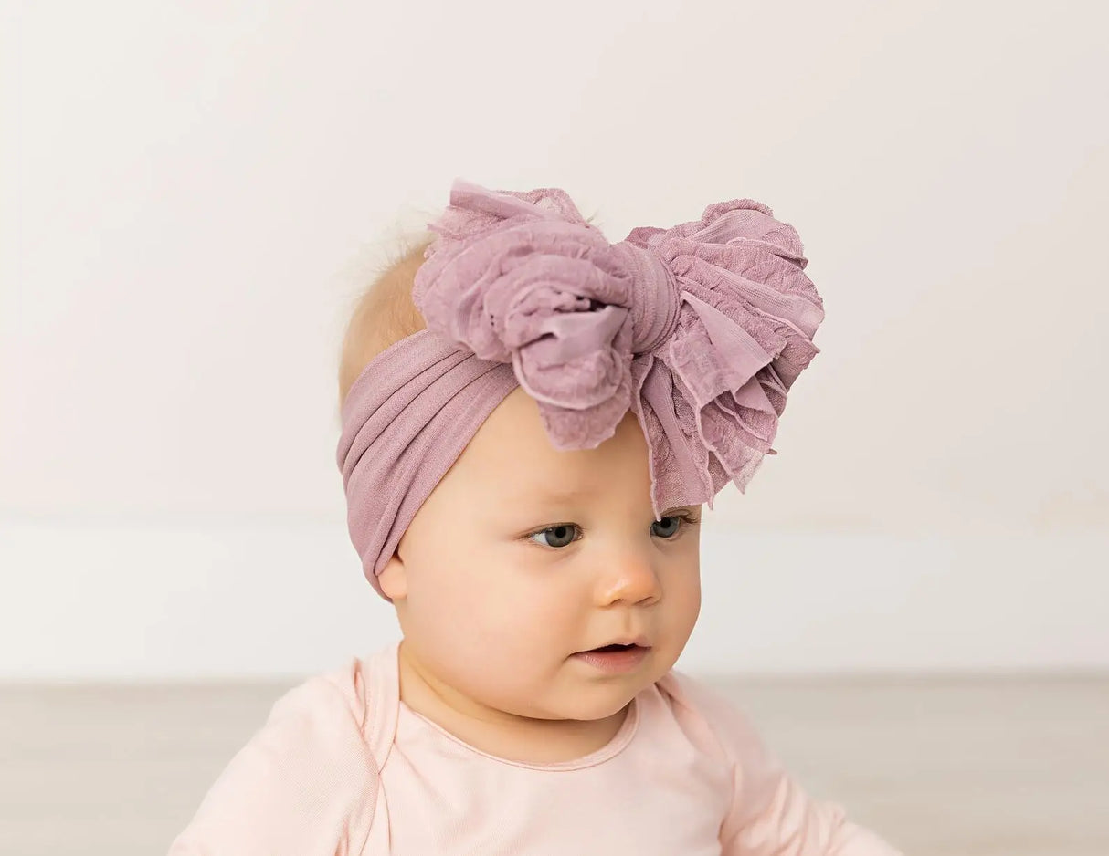 Baby Headband Big Bows For Girls Hair Accessories Jacquard Toddler Wide Headwrap Soft Newborn Hairband Elastic Kids Turban
