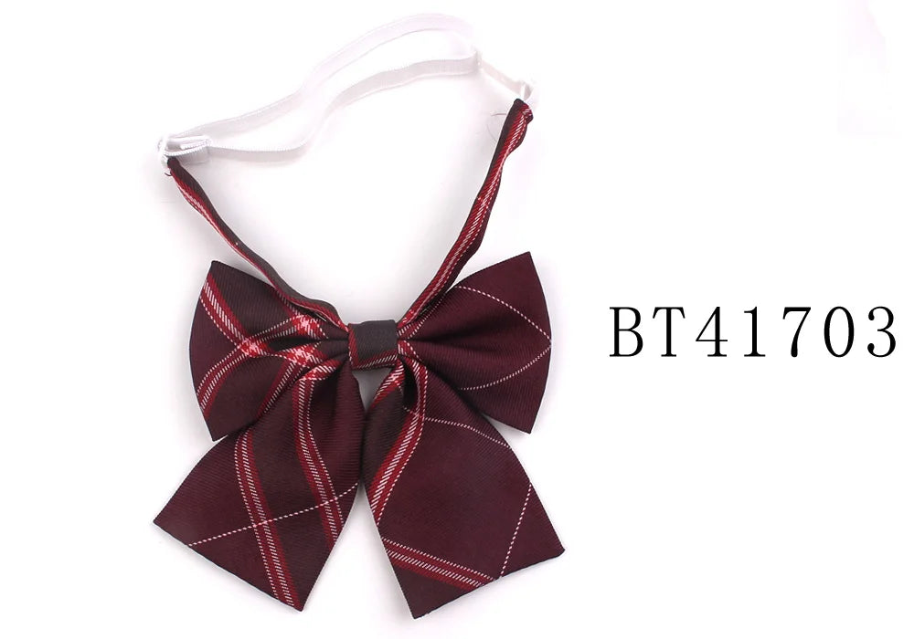 Feminine Plaid Bowtie Casual Bow tie For Women Uniform Collar Butterf Bowknot Adult Check Bow Ties Cravats Girls Bowties