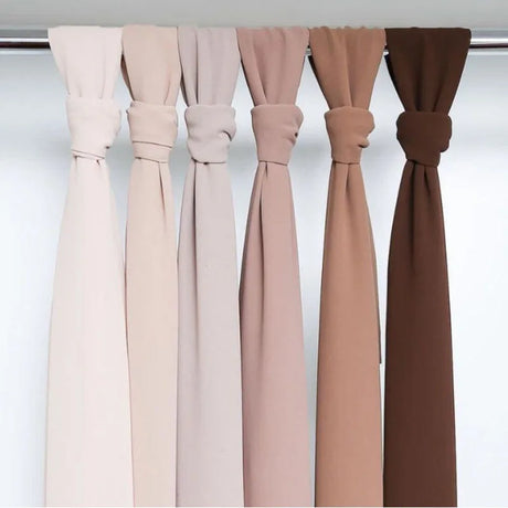 good stitching stitch plain high quality premium heavy Chiffon hijab scarf Malaysian Women's scarves hijabs long shawl shawls