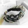 Women Elegant Top Knot Headband Print Dot Hairbands Girls Striped Plaid Flower Hair Hoop Fashion Hair Accessories FG0320