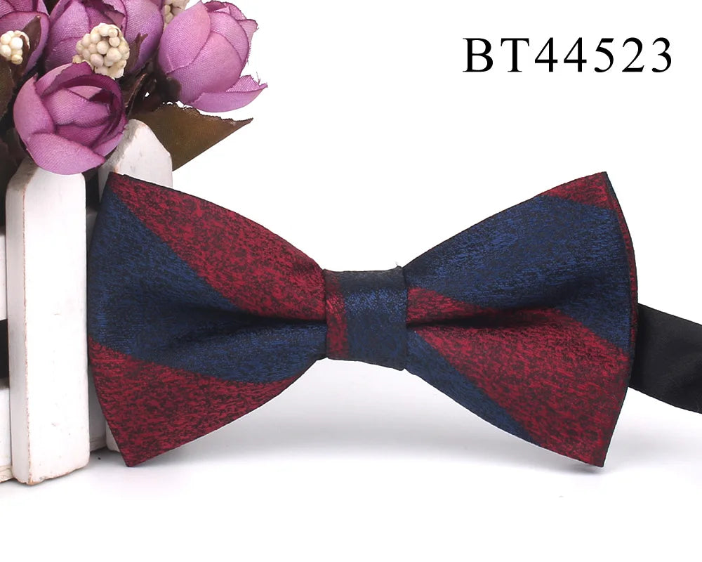 New Floral Men Bow Tie Claret Classic Bowtie For Men Flower Bow Ties For Business Wedding Butterfly Cravats Adult Suits Bowties