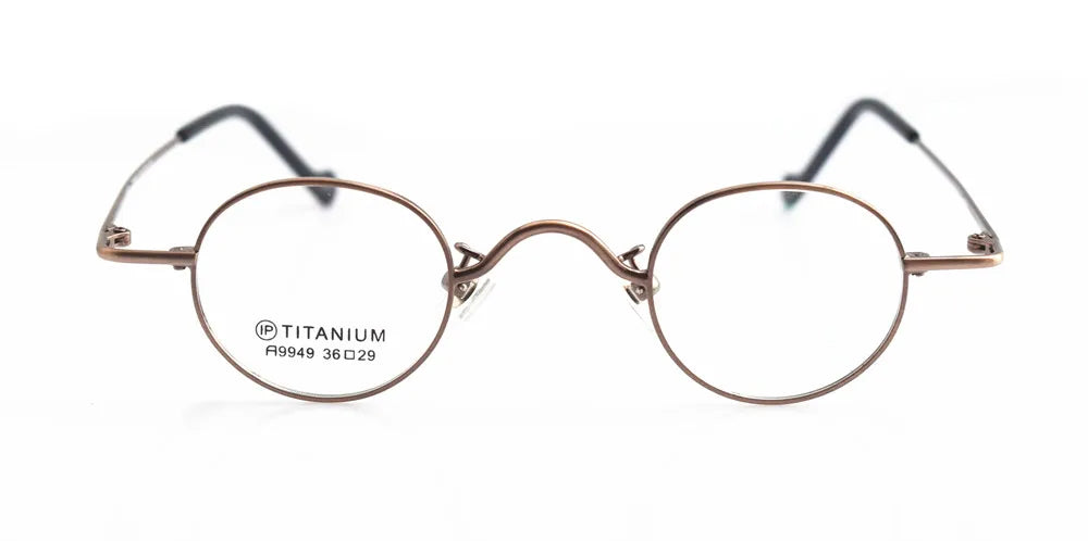 Titanium Glasses Super Small Oval Full Rim Eyeglass Frames Men Women Optical Prescription Lightweight Earwear