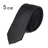 Black Neck Ties For Men Women Casual Suits Solid Tie Gravatas Skinny Mens Neckties For Business Wedding Slim Men Ties