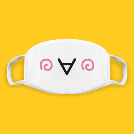 Super Cute Expression Smile Breathable Mouth Face Mask For Korean Black Kpop Unisex Kawaii Face Mouth Muffle Mask Cotton Anime