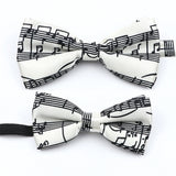 Musical Note Bow Tie Guitar Piano Stave Adult Children Bowtie Novelty Handmade Butterfly Wedding Party Men Gift Accessories
