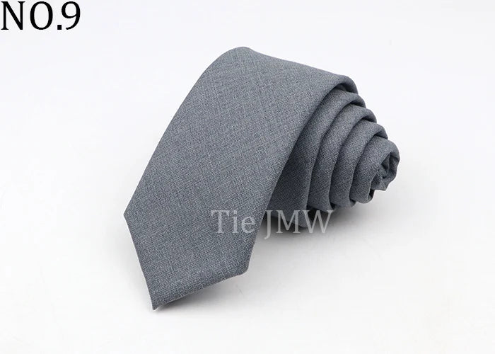 Fashion Neckties Classic Men's Slik Polyester Solid Color Tie For Business Party Wedding Suit Shirt Skinny Neck Ties Accessory