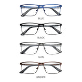 ZENOTTIC Men Titanium Alloy Optical Glasses Frame Fashion Male Square Eyewear Ultralight Metal Non-Prescription Eyeglasses