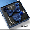 Holiday Gift Box Tie For Men Tie Handkerchief Pocket Squares Cufflink Set Necktie Box Man Dark Grey April Fool's Day