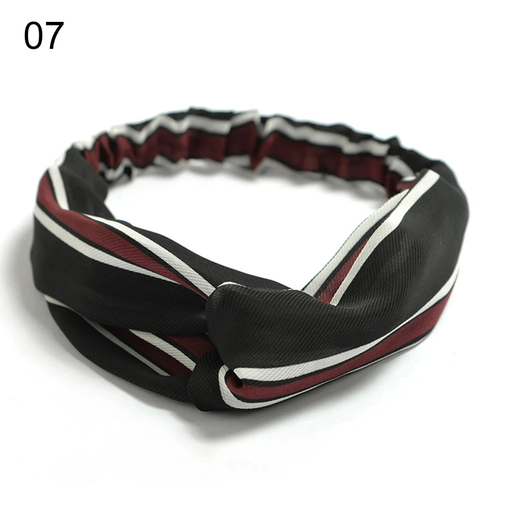 New Fashion Women Girls Bohemian Hair Bands Print Headbands Vintage Cross Turban Bandage Bandanas HairBands Hair Accessories