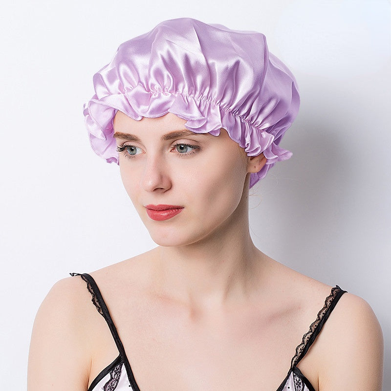 Large 100 Silk Sleeping Cap For Women Hair Bonnets Head Cover Hair Loss Hats Luxury Silk Bonnets Night Hair Wrap Mulberry Silk