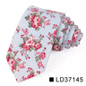 New Floral Tie For Men Women Skinny Cotton Neck Tie For Wedding Casual Mens Neckties Classic Suits Flower Print Neck Ties Cravat