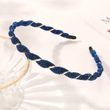Organza Hairbands For Women Cross Weaving Hair Hoop Bands Korea Fashion Bright Silk Metal Headband Girls Hair Accessories Turban